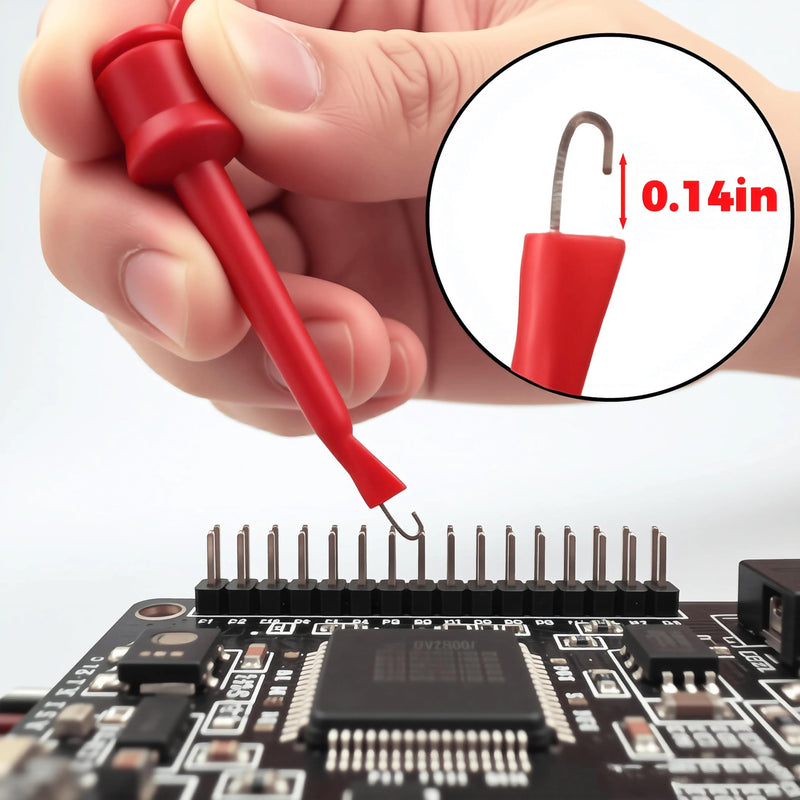 28 Pcs Multimeter Test Leads Kit with Gold-Plated Probes, Alligator Clips, Test Hooks & Back Probe Pins, Universal Multimeter Accessories for Automotive, Industrial and Home Electrical Testing