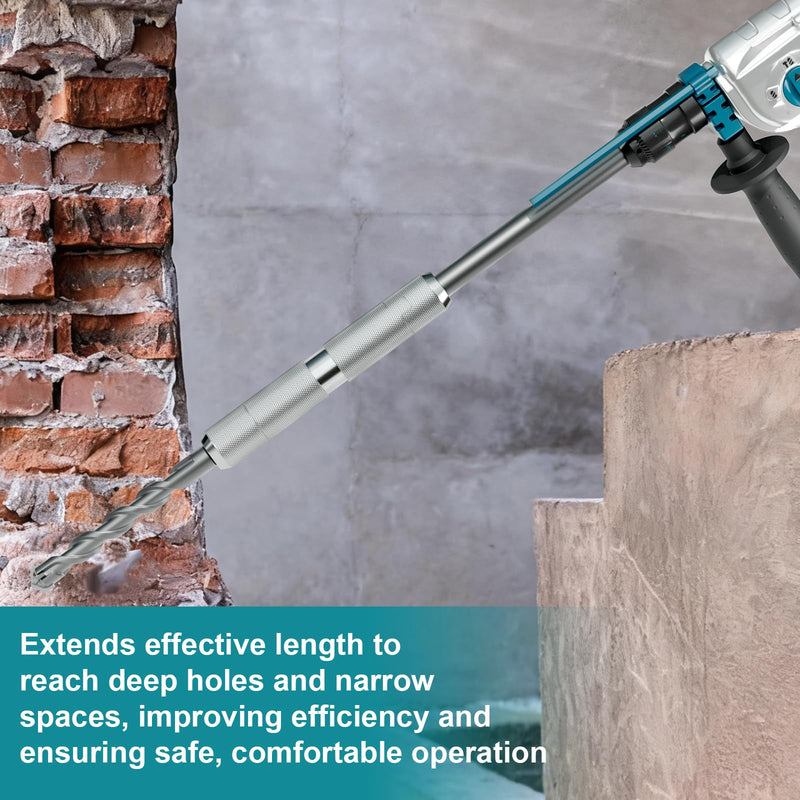7.56 Inches Long SDS Max to SDS Max Adapter, for Rotary Hammer Adapted Tools, Extension Shaft, Drill Bit, Hole Saw
