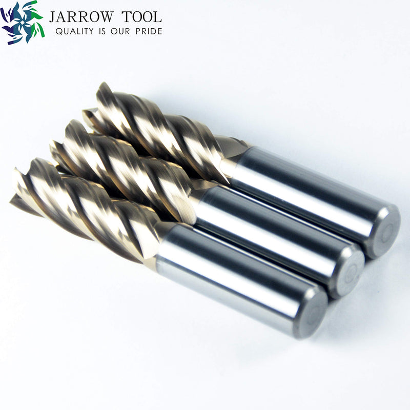 Square End Carbide Mill Set (Pack of 1) - 1/2 End Mill for Alloy Steels/Hardened Metals – 4 Flute TiAlN Coated Square Nose Milling Set for CNC Machine Milling Tools 1/2 in