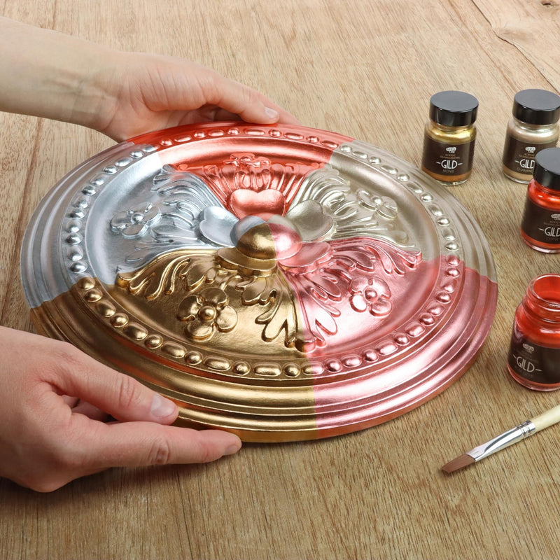 GILD Metallic Acrylic Enamel Paint - Champagne - For Wood, Metal, Glass, Furniture & Crafts - Water-Based, Non-Tarnish Finish - 60ml Tin - Made in Britain 2.03 Fl Oz (Pack of 1)