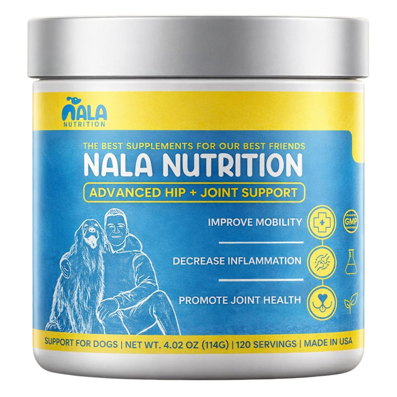 Dog Hip and Joint Supplement - with Vitamins, Glucosamine and Chondroitin | Pet Joint Supplement for Mobility and Health | 120 Scoops