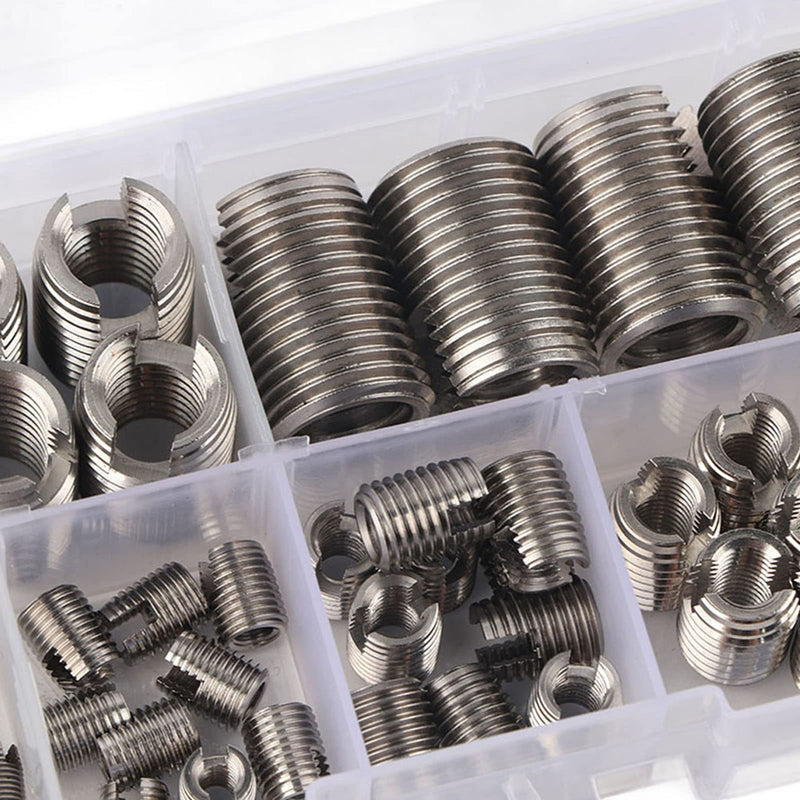 50Pcs Inner Thread Self Tapping Thread Inserts Set, Stainless Steel Thread Reinforce Repair Tool, Thread Repair Kit for Reinforcing and Repair Threads