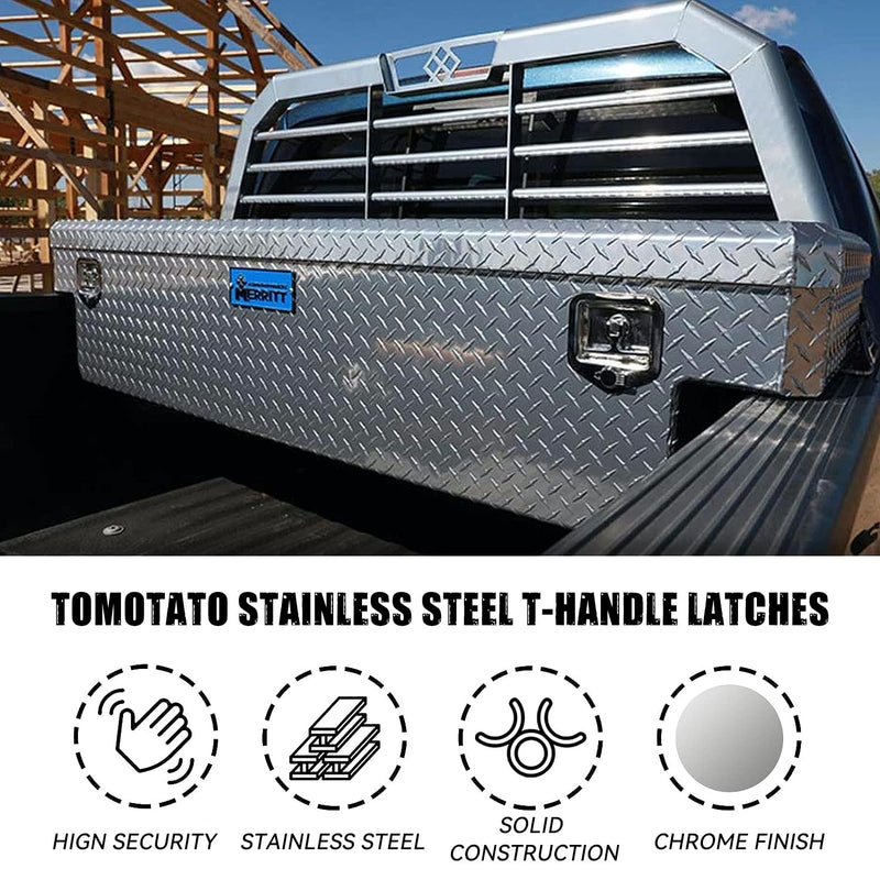 Tool Box Latch, Stainless Steel T-Handle Latches Tool Box Locks with Keys and Gasket Folding T-Handles Latch Heavy Duty Flush Mount Handle Latch for RV, Camper,Toolbox,Truck Trailer