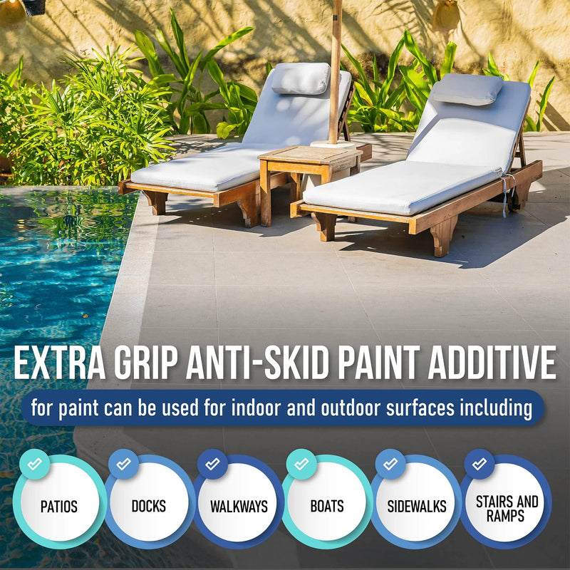 Non-Slip Paint Additive for Color Epoxy, Urethane, & Acrylic Paint - Extra Grip Anti-Skid Grit for Coatings