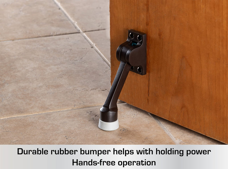 BRINKS Commercial - 4" Kick-Down Door Stop, Bronze Finish - Non-Obtrusive Option to Protect Your Door and Walls 1