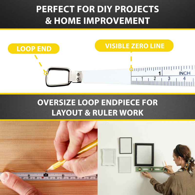 Perfect Pi Diameter Circumference Tape Measure - Imperial and Metric Tape Measure 1/2-inch by 12ft / 3.5m Use for Measuring Cylindrical Objects (Pipe Tape, Tree Tape) Model DCT120