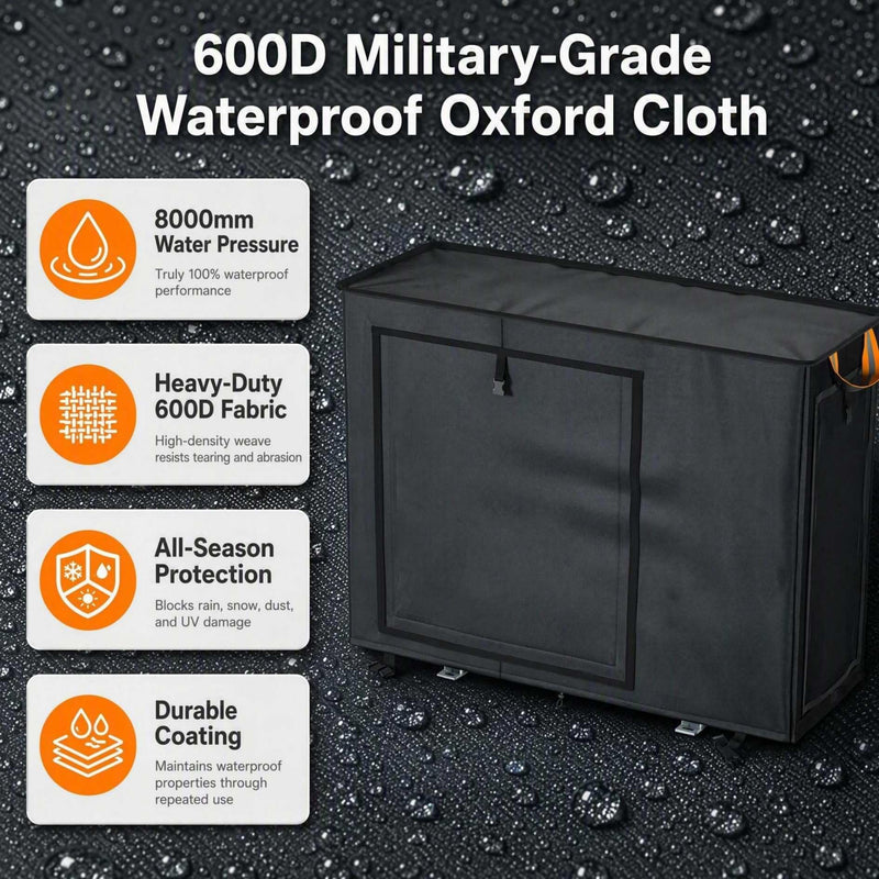 Mini Split Cover for Air Conditioner Outside Unit, 29.1"L x11.8"W x 21.7"H Outdoor Air Conditioner Cover Can beUsed in Air Conditioner Operation, AC Protector for 9000-12000 BTU