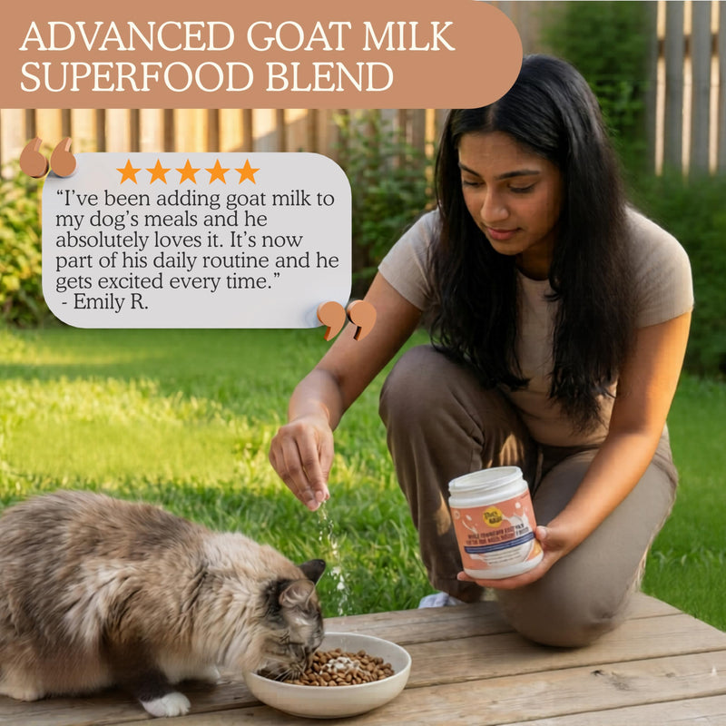 Pets Gone Wild | Goat Milk Powder with Pumpkin & Carrot for Dogs & Cats | Probiotics for Dogs | Gut Health Formula for Picky Eaters | All Natural Dog Food Topper | No Artificial Flavours | 250g