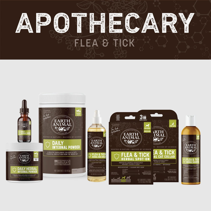 Earth Animal Apothecary Natural Flea & Tick - Herbal Spot-On for Cats - 3 Applications (3 Month Supply)