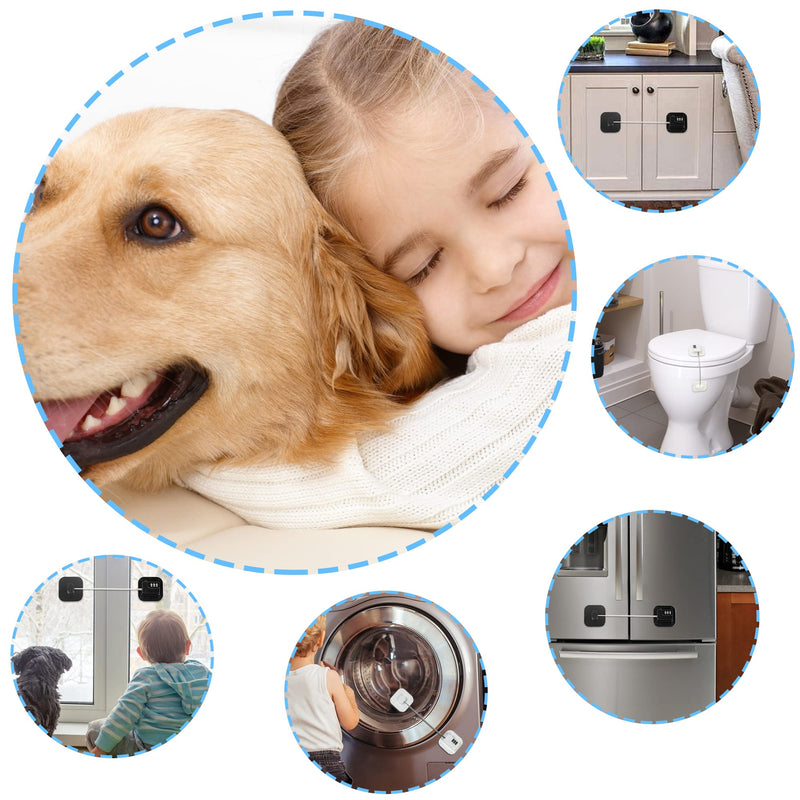Refrigerator Lock Fridge Locks for Kids Keyless Child Safety Cabinet Locks for Cabinets Closets Drawers Window Electrical Appliances White 3 Pack