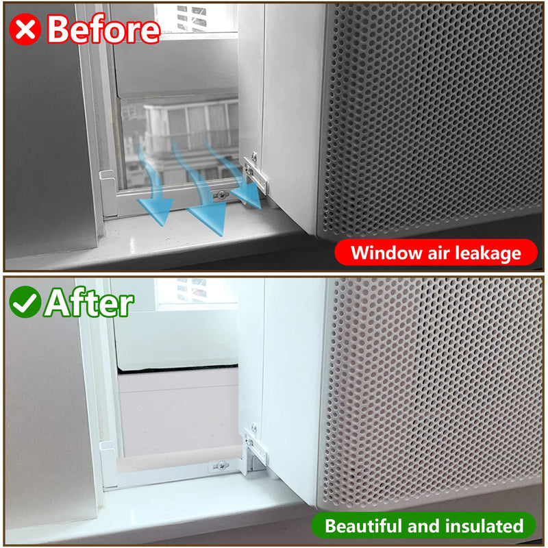 moonoom 4 Pack Air Conditioner Foam Block, Window AC Side Foam Block Kit White-2set