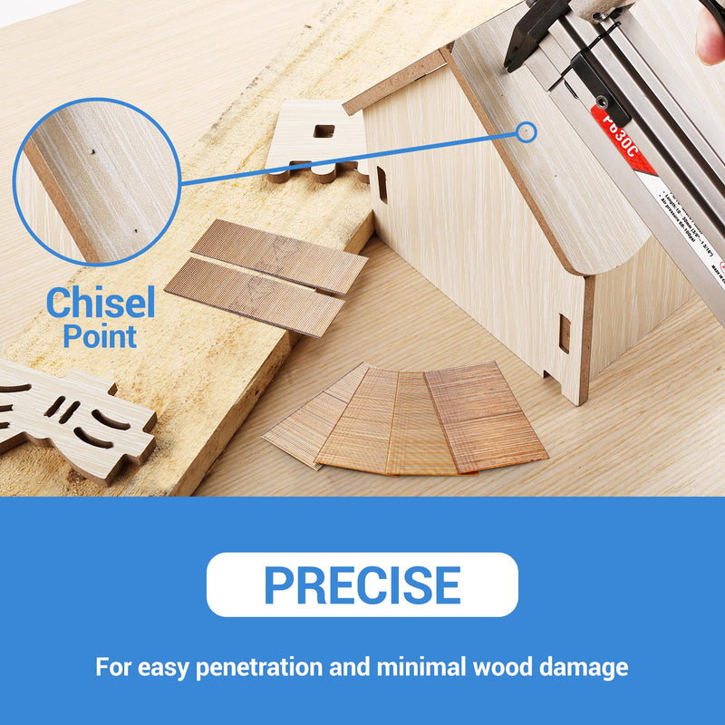 meite 23 Gauge Pin Nails, 1-Inch Micro Headless Pins for Pin Nailer - Copper Plated Pins Nails for Nail Gun, Ideal for Fine Woodworking and Trim Work (10,000 PCS) 1 Box