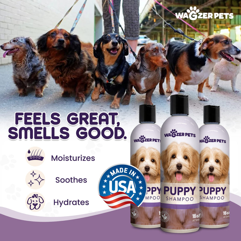 Puppy Shampoo | Natural Puppy Formula Dog Shampoo for Sensitive Skin | Gentle Support Shampoo for Dogs | Puppy Wash for Itchy Skin, Soothes, Cleanses, and Moisturizes | 16 oz - PawsPlanet Australia