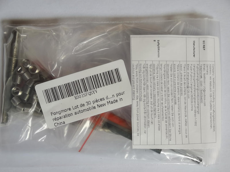 30 PCS Stainless Steel Thread Repair Kit M5x0.8mm Metric Thread Repair Insert Kit Compatible Hand Tool Set for Auto Repairing
