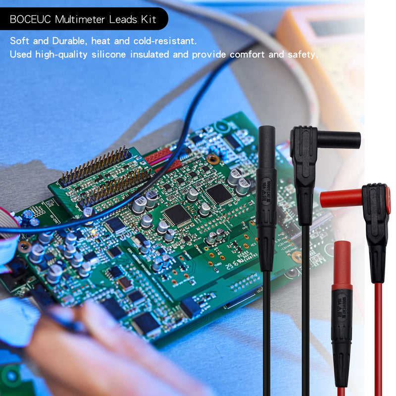 Multimeter Test Leads, Meter Needle Test Probe Adapter Set, Aligator Clips Electronic Test Lead kit Accessories(10 PCS) Test Leads Kit 175