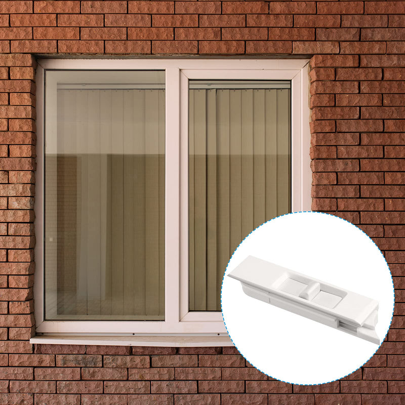 Tilt Latch Pairs White Plastic Construction Snap-In Latch Pairs Spring Loaded Sliding Window Tilt Latch for Home Window Accessories (8) 8