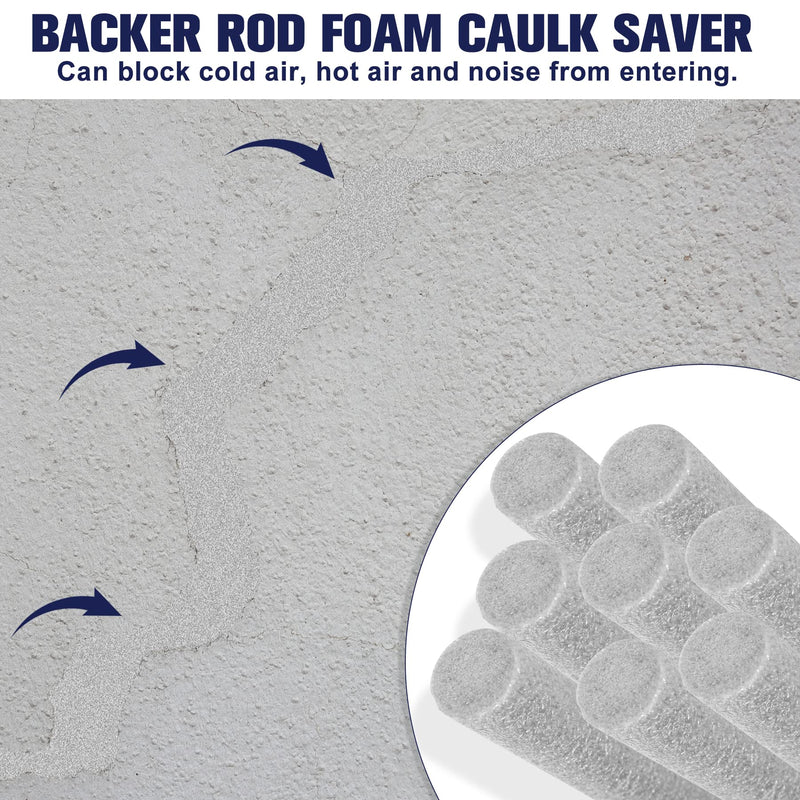 59FT Length Backer Rod Foam Caulk Saver for Concrete Filling, Joints and Gaps, 3/4 in Diameter x 59FT Length (Grey) 3/4 Inch x 59 Ft