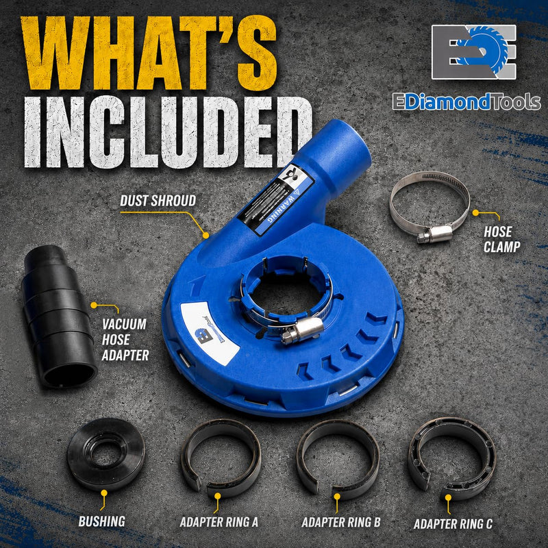 Dust Shroud for Angle Grinder 4.5-5 inch, Universal Surface Grinding Shroud Kit for Various Surfaces