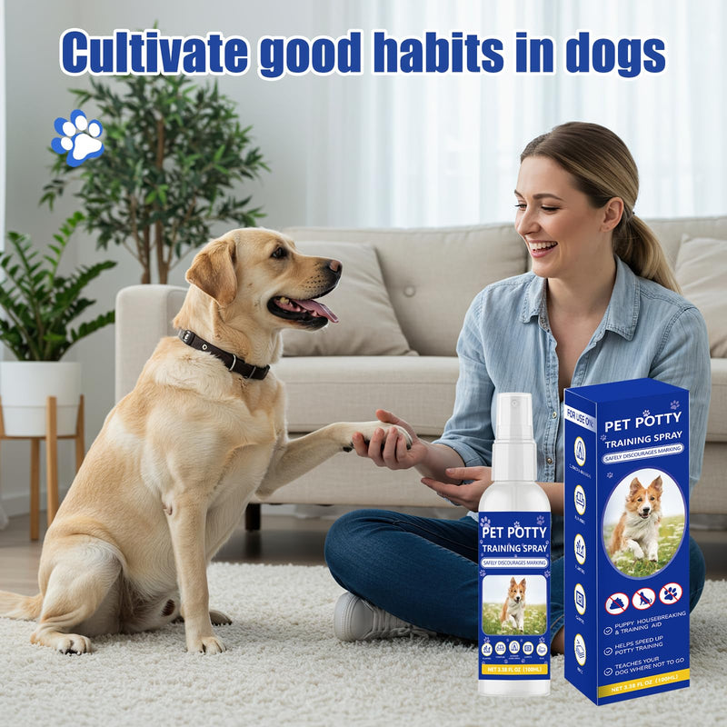 QHZ Potty Training Spray for Dogs – Indoor & Outdoor Use Puppy Toilet Training Aid to Encourage Proper Bathroom Behavior, Helps Stop Accidents & Build Good Habits, 100ML
