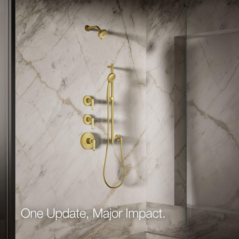 Kohler 72418-G-2MB Awaken® G90 Three-function showerhead, 1.75 gpm, Vibrant Brushed Moderne Brass G90 Multifunction Showerhead