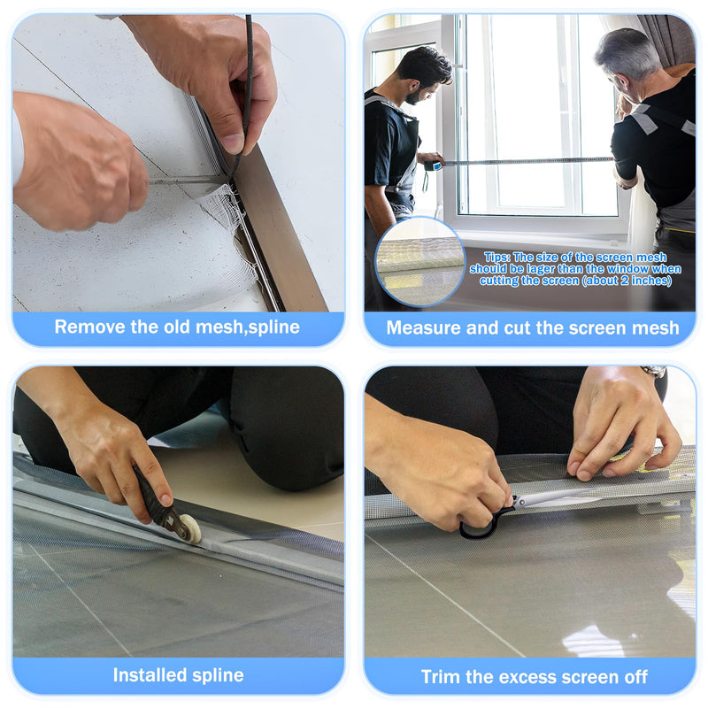 48"x102" Windows Screen Mesh,Fiberglass Window Screen Mesh, Screen Door Mesh, Windows Screens and Screen Door Replacement, Patio Screen Mesh