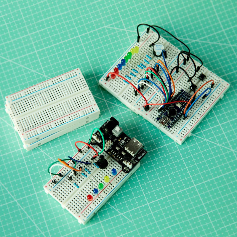 ELEGOO 6PCS 400 Point Breadboard Kit Solderless Breadboards for Arduino Project Small Bread Board Electronics for Circuits PCB Prototype Board