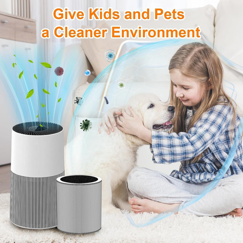 2 Pack C610 Replacement Filter Z Compatible with Winix C610 Air Purifier 2 Pack Grey