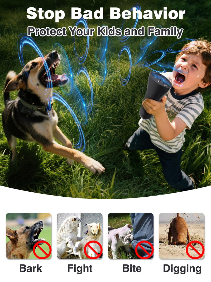 Ultrasonic Dog Bark Deterrent Devices for Own or Neighbor's Dog, 35FT Range Anti Barking Device for Dogs Safe & Effective Stop Barking Dog Training Devices, Portable Bark Guard for Dogs Indoor Outdoor