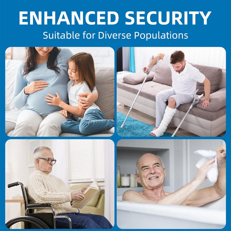 Toilet Grab Bar 24*27.5 Inch, Zynuhmo Anti-Slip U Shaped Support Rail with Paper Holder, SUS304 Stainless Steel Knurled Safety Handrails with Leg for Elderly Disabled Pregnant(1.25'' Dia Tube, Chrome)