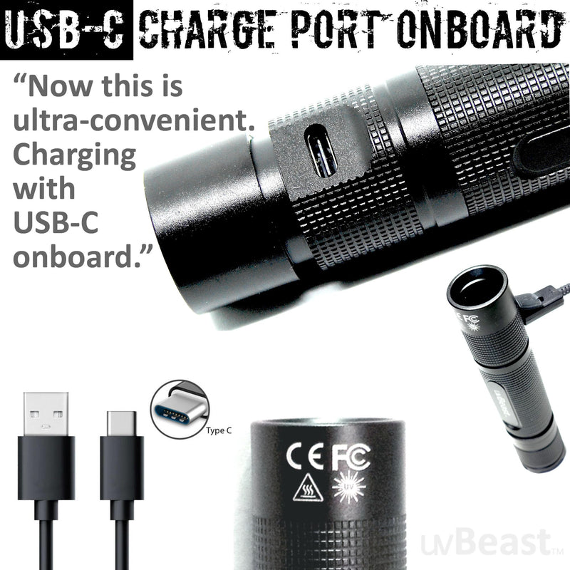 New V3 365nm Mini - Black Light UV Flashlight – High Definition Pure Ultraviolet - Professional Grade High Power Upgraded 5 Core UV LED – USA Stock