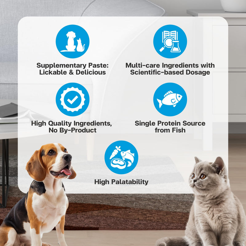 BIO Supplement for Cats & Dogs – Anti Diarrhea for Dogs, Gut Health Paste with Postbiotics, Prebiotics, FOS, L-137, Yeast Extract – Anti Diarrhea for Dogs, 30 Sachets