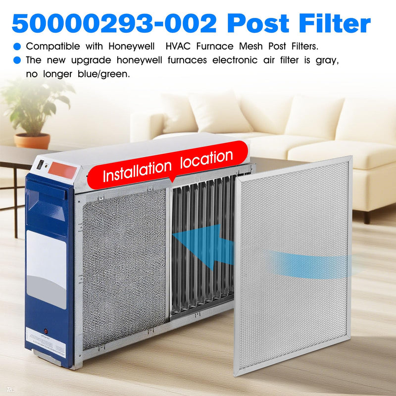 Air Cleaner Filters 50000293-002 16" X 12.5" FOR Honeywell HVAC Furnace | Replacement Honeywell Electronic Air Cleaner F300 F300A F50F F58F Fits Honeywell HVAC Furnace Mesh PostFilters -2 Pack
