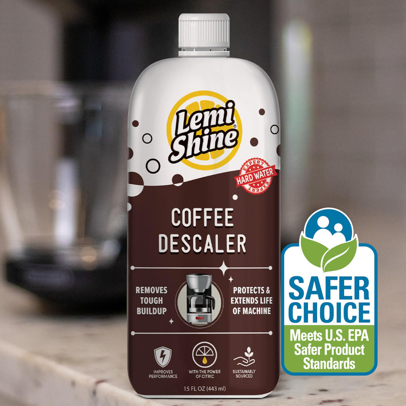 Lemi Shine Coffee Descaler - Food-Grade Citric Acid Coffee Maker Cleaner for Nespresso, Keurig, and More - 15 oz 15 Fl Oz (Pack of 1) Coffee Machine