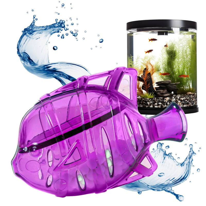 Clarence the Clarifier Fish - 1 pk, Purple - Aquarium Treatment, Clear Cloudy Fresh-Saltwater, Fish-Plant Safe, 10gal Tank Maintenance Each 1 Pack