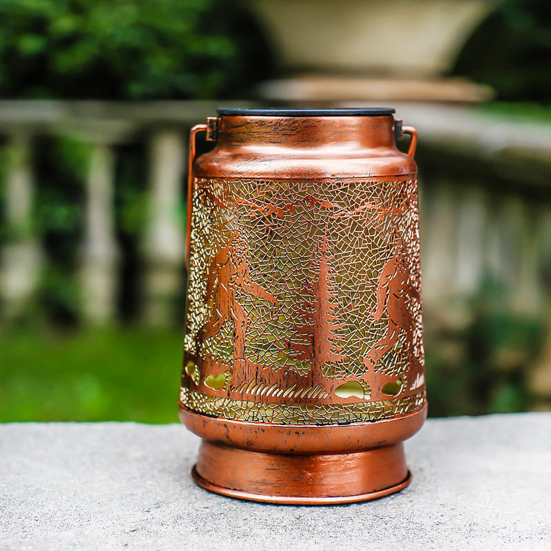 Bigfoot Solar Lanterns Outdoor Waterproof Hanging Solar Lights Big Foot Sasquatch Gifts for Men Women Metal Decorative LED Lanterns for Yard, Patio, Lawn, Tabletop, Pathway, Landscape, Garden Decor 1 Bigfoot