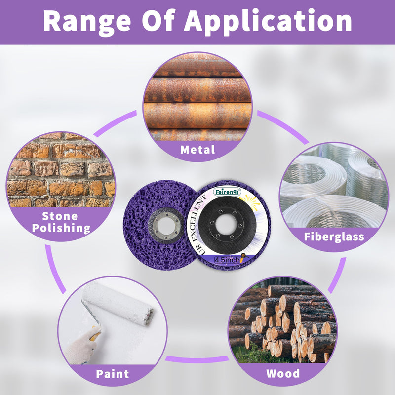 12Pcs Strip Discs Stripping Wheel, 4-1/2"x 7/8" Inch Stripping Wheel for Angle Grinder Clean and Remove Paint Coating Rust Welds Oxidation 12PCS