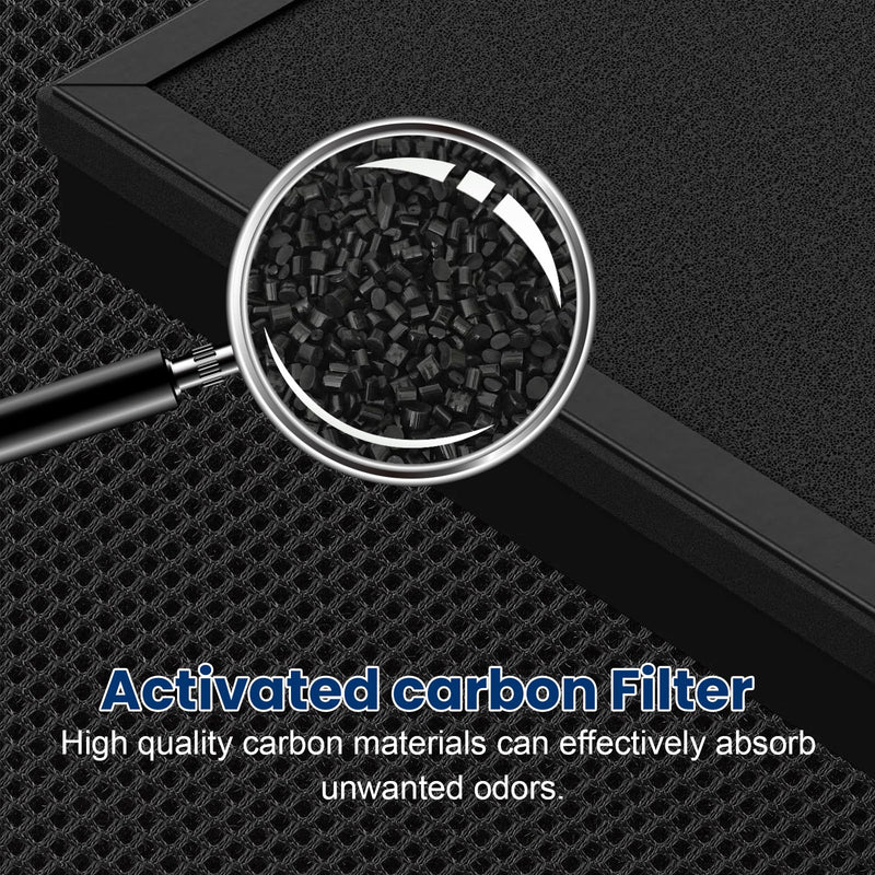 4 Pack HAP602 Replacement Filter for ECOSELF HAP602 & HAP602WF Air Purifier Black-4 Pack