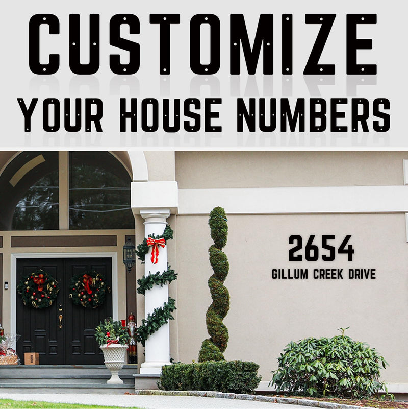 5 Inch Modern Metal House Numbers, Metal Letter, Black Door Number, Metal Mailbox Numbers and Letters, Metal House Address Letters and Numbers for Outside Signs (A) 5 Inch Black A