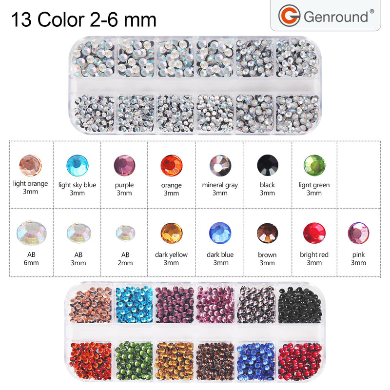 Hotfix Rhinestone Setter, LCD Display Hotfix Applicator Tool Bedazzler Kit with Rhinestones Hot Fixed Wand for Clothes Clothing Fabric Crafts 6000pcs AB Crystal Clear 3 Gems Sizes Tips