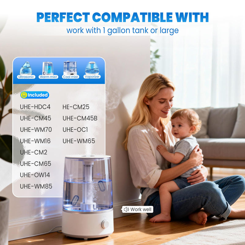 Demineralization Cartridge for Ultrasonic Humidifiers, Prevent Hard Water Build-Up, Reduces White Dust, Purifies Water Pack of 20