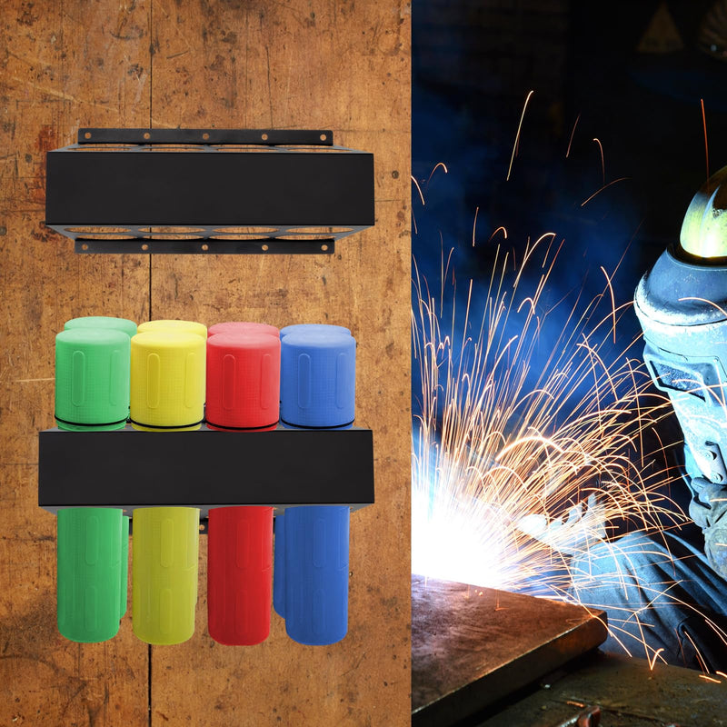 8 Slot TIG Welding Rod Holder Storage Tubes Rack, Welding Filler Rod Storage Tubes Organizer for Welding Filler Rods, Wall Mount Container Shelf Welding Table Shelf for Welder Table