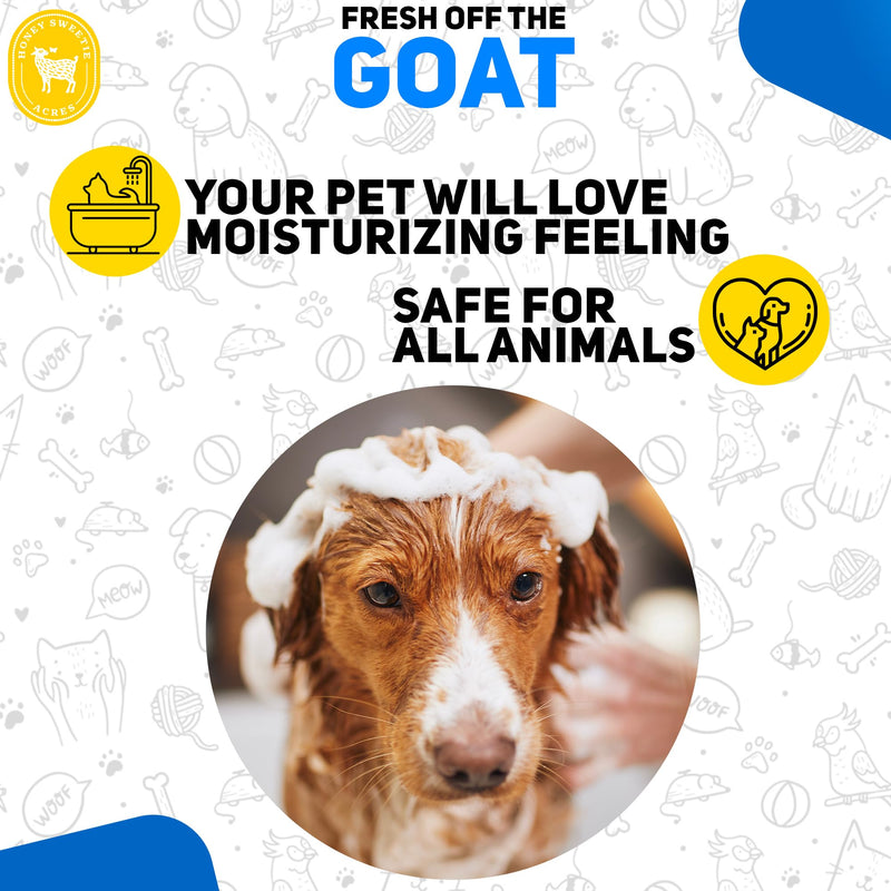 Honey Sweetie Acres 1 Pack All-Natural Pet Shampoo Bar with Fresh Goat Milk - Moisturizing Relief for Dry, Itchy Skin - Leaves A Fresh, Clean Scent - Eliminate Dirty Pet Odor, 5 oz Bar (1 Count) 1 Count - PawsPlanet Australia