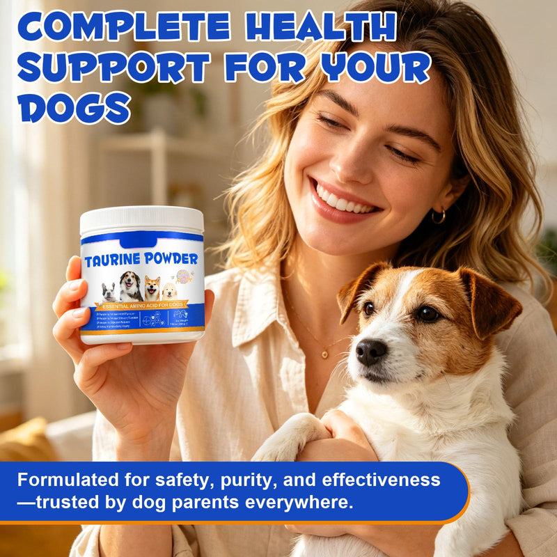 Taurine for Dogs,Taurine Supplement for Dogs,Taurine Supplement Powder for Dogs,Doggy Supps Taurine Powder,Easy-to-Mix Daily Supplement,Immune Support,Advanced Heart,Vision&Cognitive Support