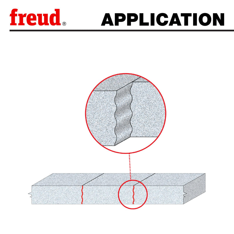 Freud 85-033: 5/8" (Dia.) Wavy Joint Bit with 1/2" Shank