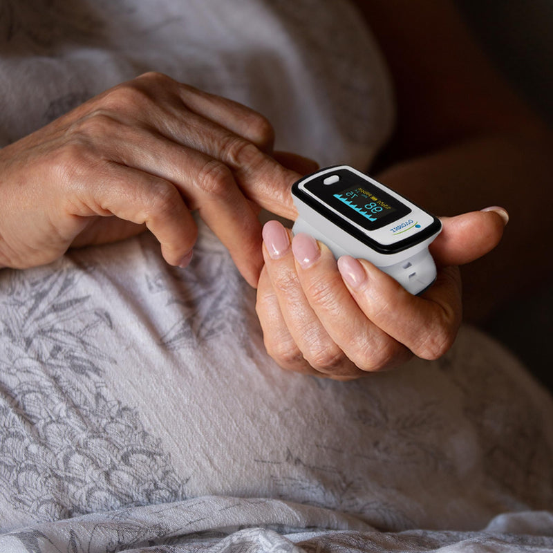 Innovo Deluxe iP900AP Fingertip Pulse Oximeter Blood Oxygen Saturation Monitor with Alarm, Plethysmograph and Perfusion Index without Bluetooth