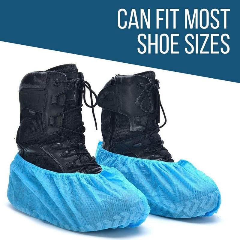 Strongman Tools Shoe Covers 120-Pack (60 Pairs) Shoe Protector for Men & Women, Disposable Shoe Covers Non Slip & Reusable, Water-Resistant Booties for Shoes, Durable for Indoor & Outdoor Use 120 pack (60 pairs)