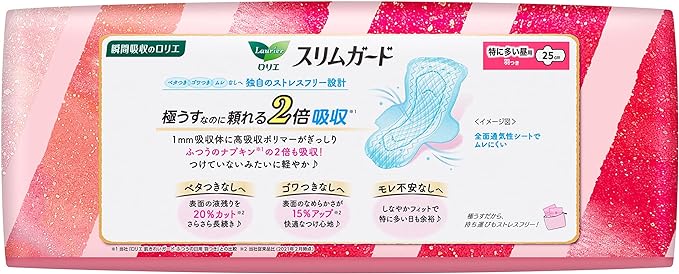 Laurier Slim Guard, Long Time Firm Daytime Wings, 9.8 inches (25 cm), Pack of 57 ( Exclusive) - NewNest Australia