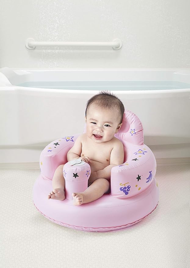 Smart Start Sit Back Bath Chair Bath Sofa Pump Up with Headrest, Pink 1 pc (x1) - NewNest Australia