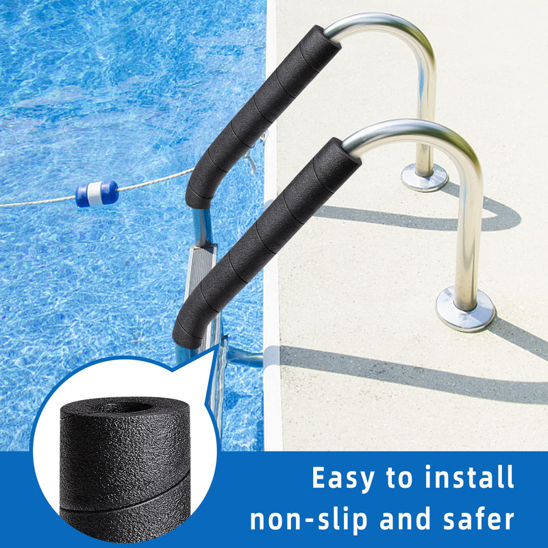 1 PC Pipe Insulation Foam Tube - 15.7 Inches Black Foam Pipe Covers - Multi-Purpose Soft Foam Tubing for Outdoor Indoor Swimming Pool Handle Water Pipe 1 PCS