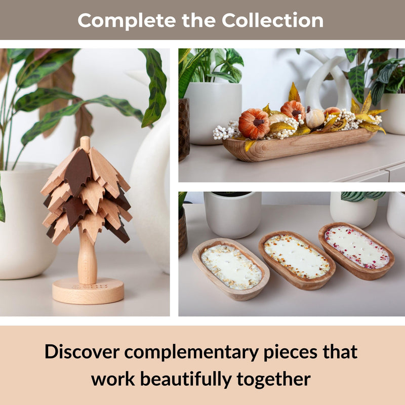 Expandable Wooden Tree Trivet Set – Modular Leaf Design, Non-Slip Silicone Base, Heat Resistant Pot Stand, Decorative Kitchen and Table Protection. Gift for mom